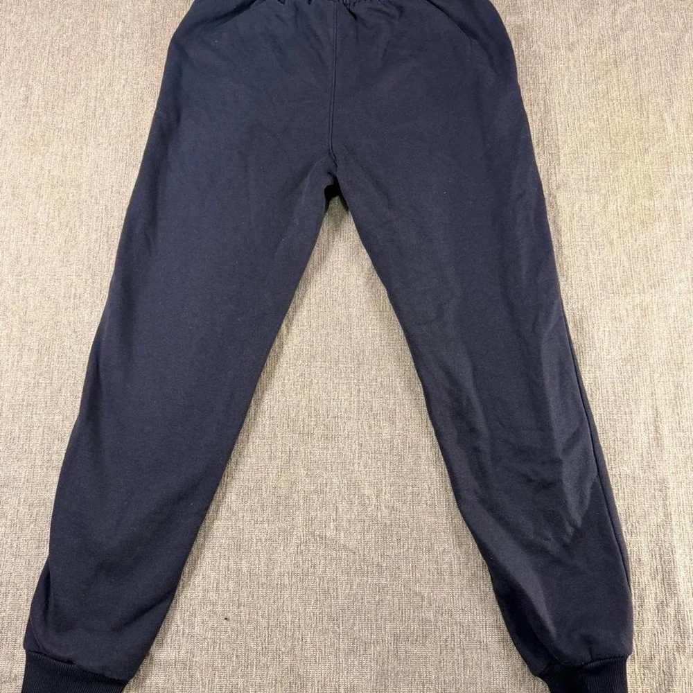 Champion Youth Large Black Script Logo Fleece Jogger Sweatpants L 14/16